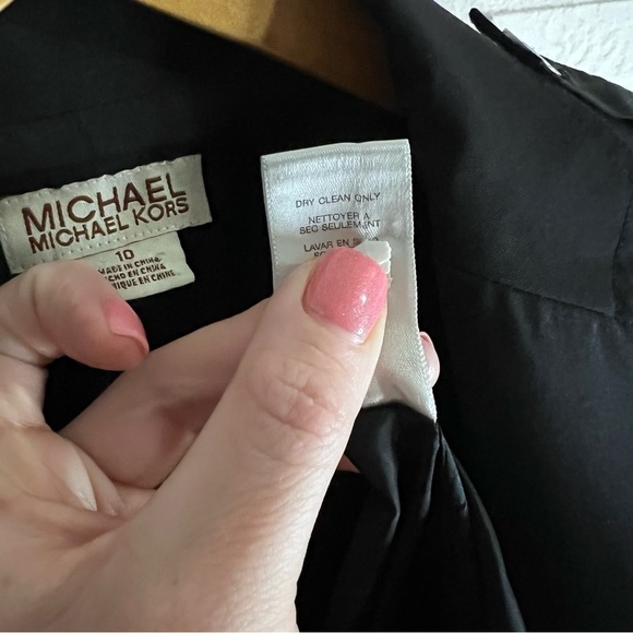 Michael Michael Kors Black Wool Blend Button Up Sports Blazer, Women’s Size 10 - Picture 5 of 9